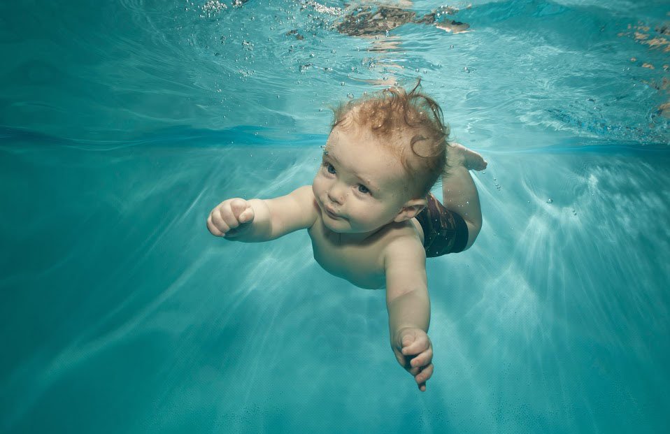 Recién nacidos en la piscina: pequeños Nemo al ataque