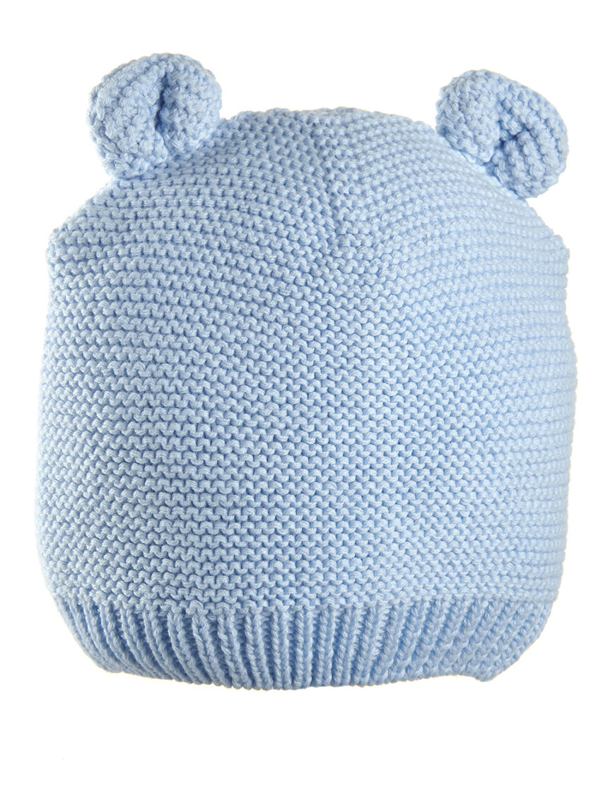 Gorrito tricot de algodón azul - Prénatal
