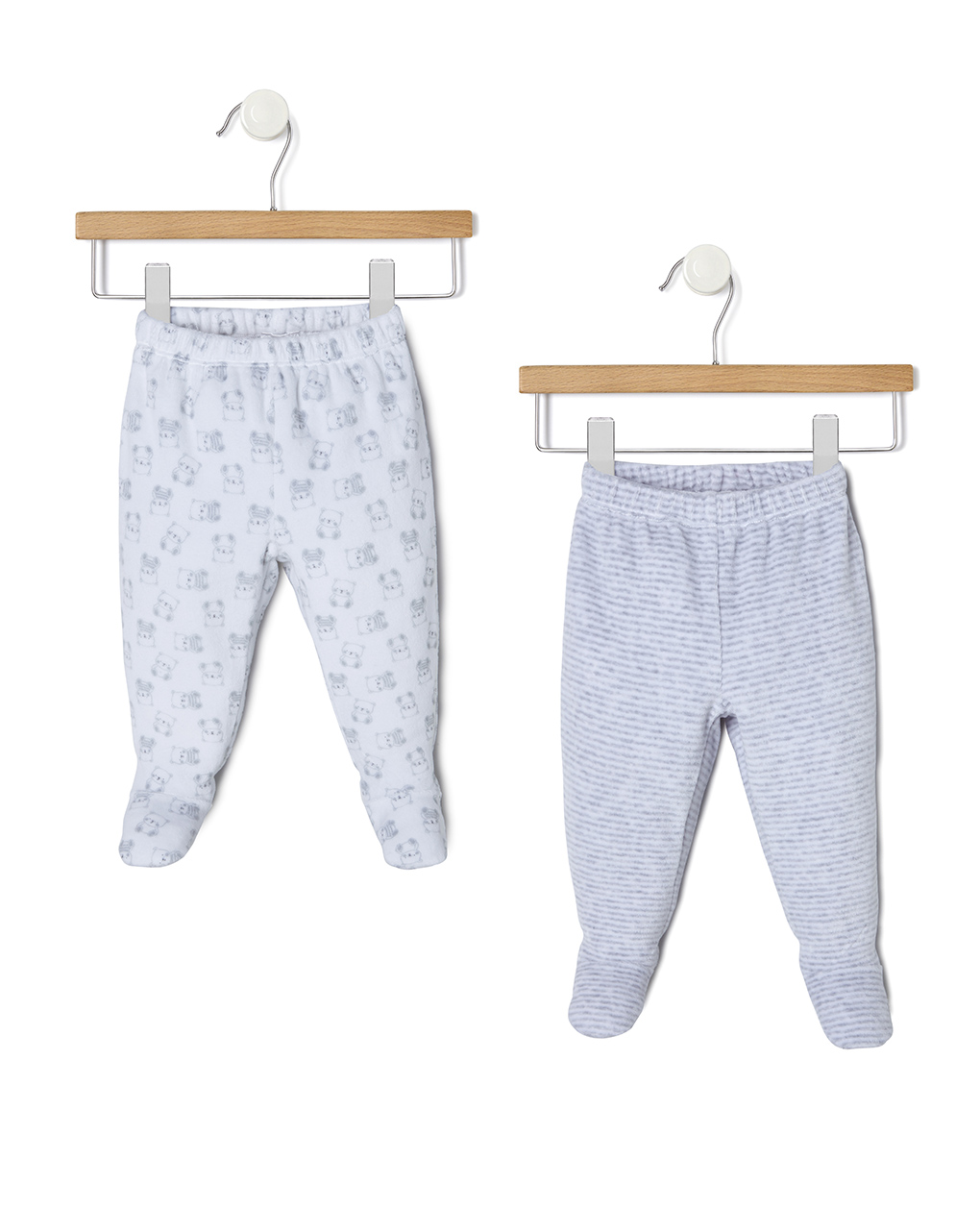 Pack de 2 polainas gris y blanco - Prénatal