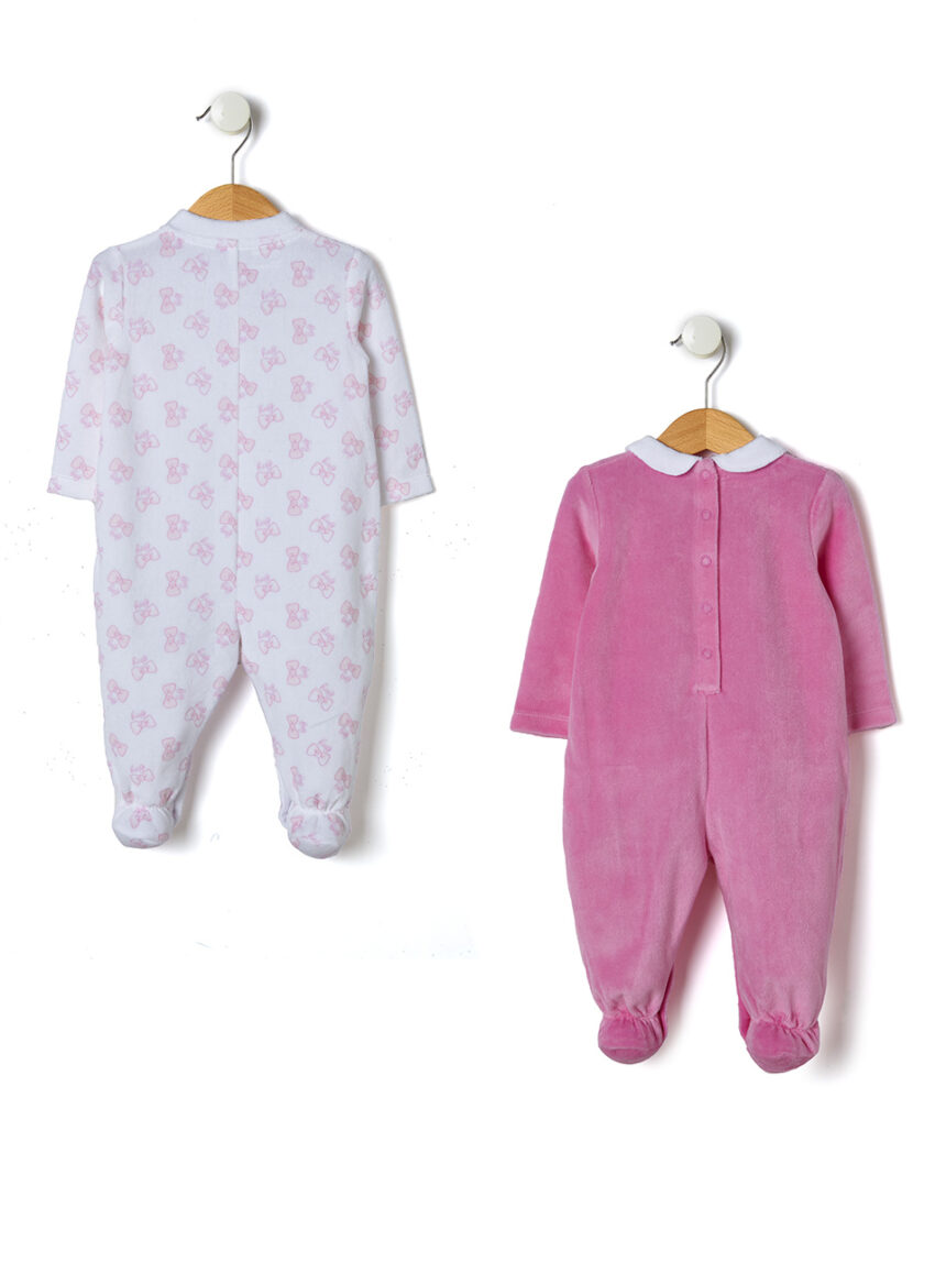 Pack de 2 pijamas blanco y rosa - Prénatal