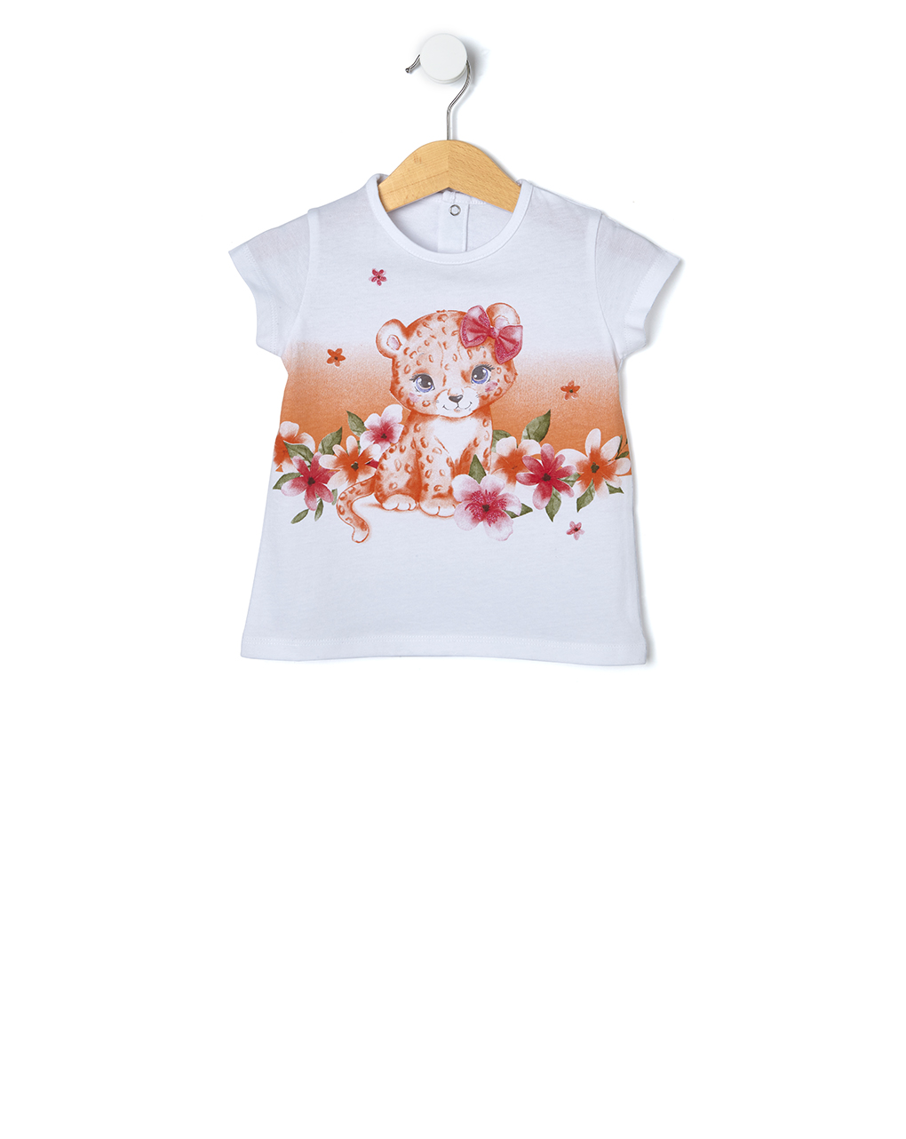 Camiseta jersey con flores y leopardo - Prénatal