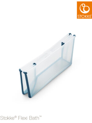 Bañera flexi bath trasparent blue tapón termosensible - Stokke