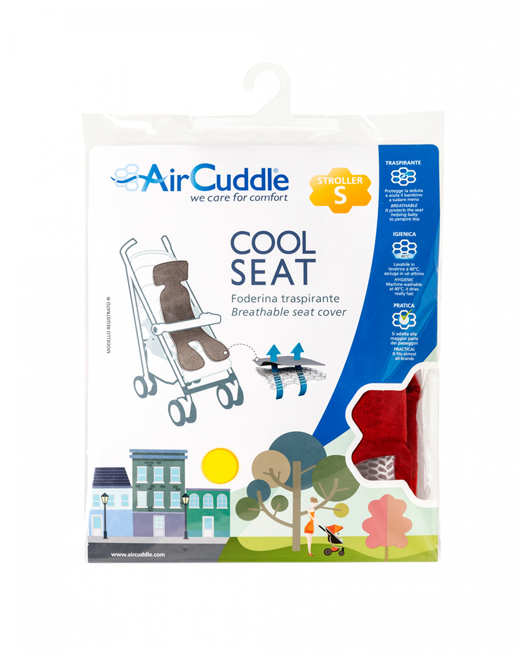 Colchoneta para silla de paseo transpirable antracita - AirCuddle