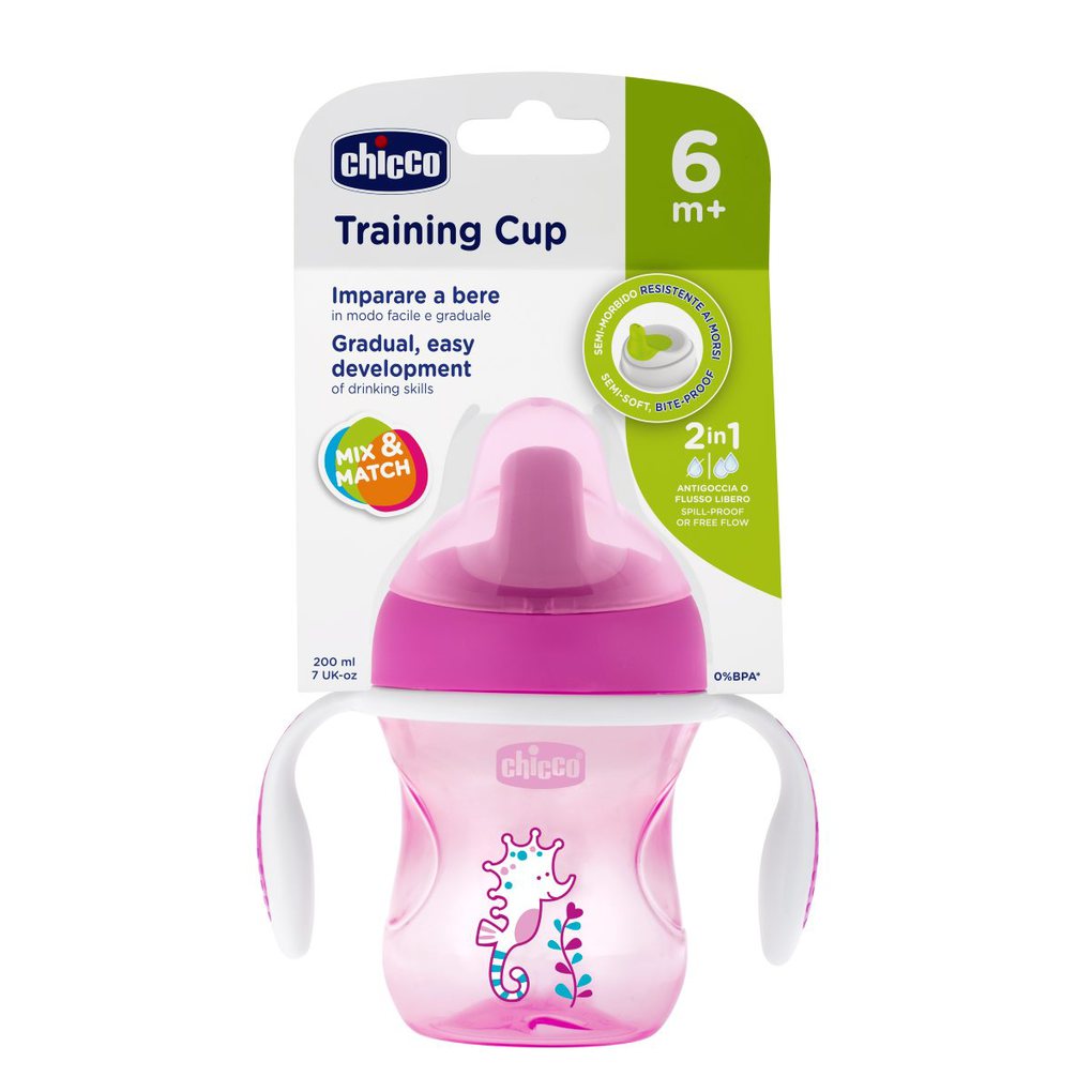 Taza training cup +6m rosa - Chicco