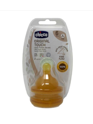 Pack 2 tetinas original touch látex  flujo papilla +6m - Chicco