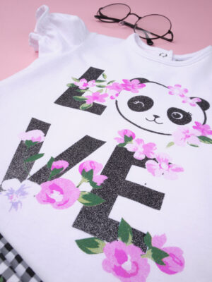 Conjunto de niña "love panda" - Prénatal
