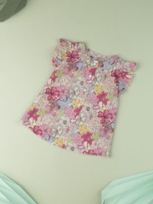 Camisa baby girl "sweet flower" en tejido liberty - Prénatal