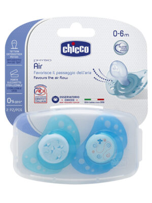 Chicco Chupete Physio Air Rosa Silicona 0-6 Meses x2