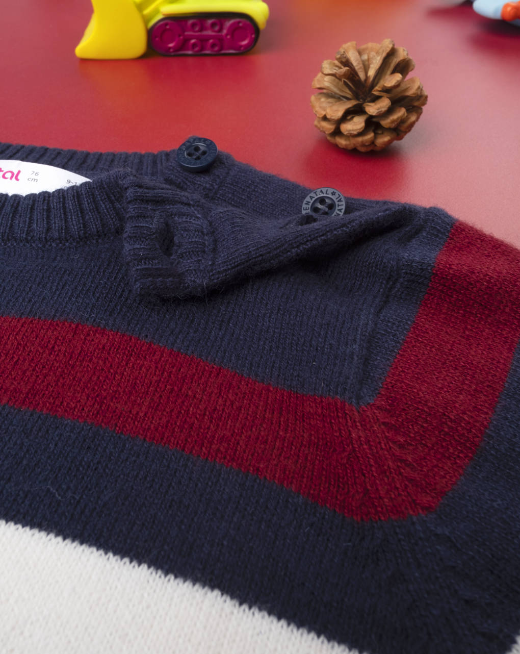 Jersey de punto tricot a rayas para niño - Prénatal