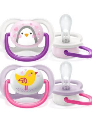 Pack 2 chupetes philips avent ultra air collection 0-6m rosa - animalitos - Avent
