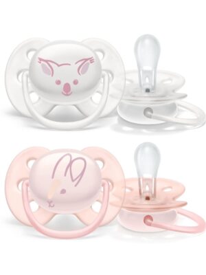 Pack 2 chupetes philips avent ultra soft 0-6m rosa - cachorros - Avent