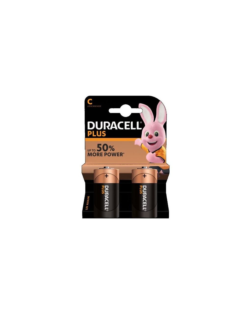 Duracell - pack 2 pilas c plus 1,5v - Duracell