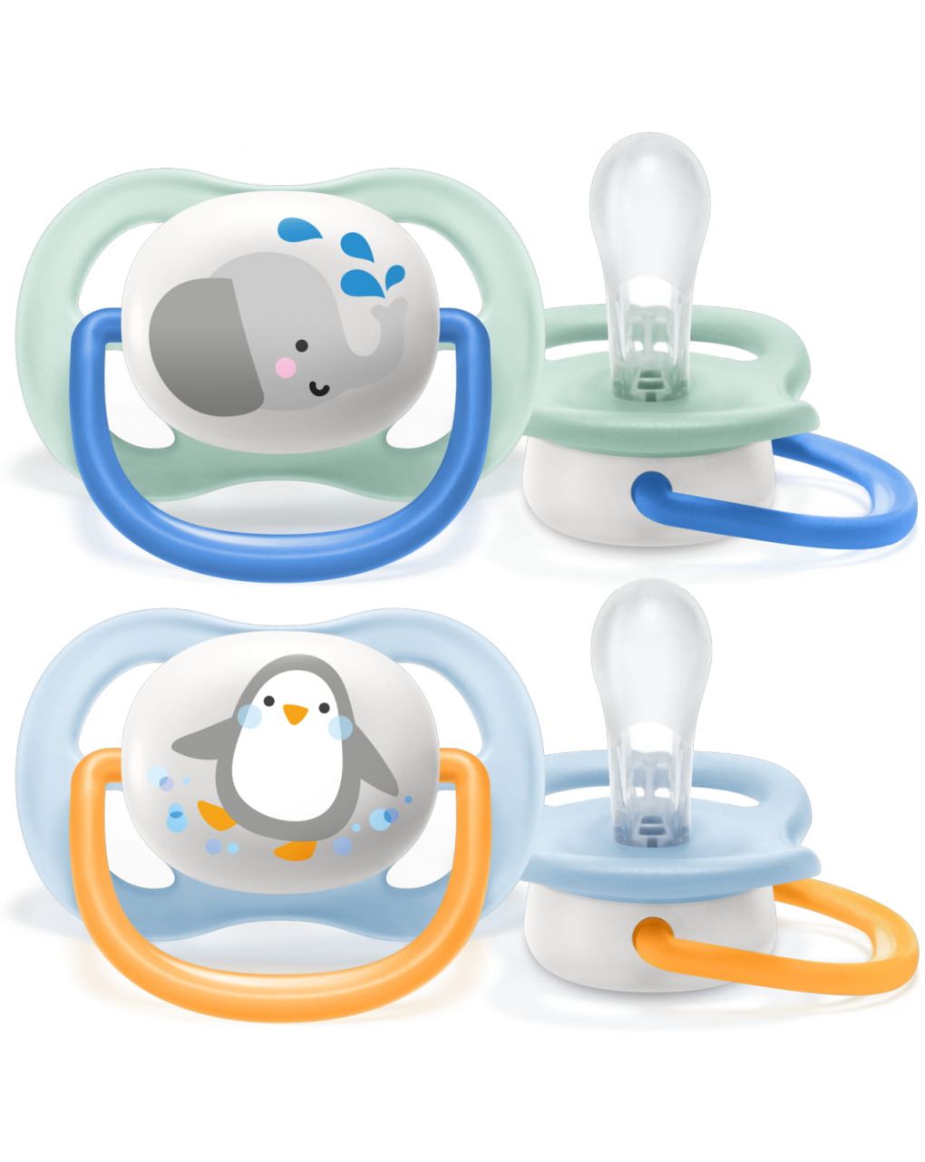 pubertad Cósmico cosa Pack 2 chupetes Philips avent ultra air collection 0-6m azul - animalitos -  Prénatal Store Online
