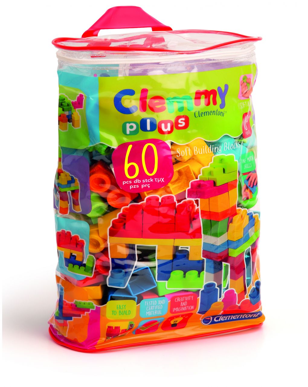 Clemmy - bolsa 60 piezas clemmy plus - Clementoni