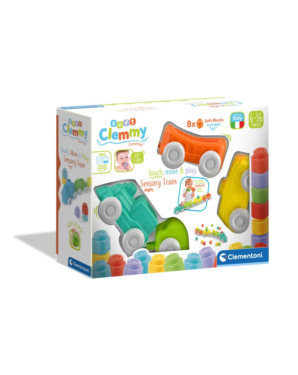 Clemmy - tren sensorial tocar, mover y jugar - Clementoni