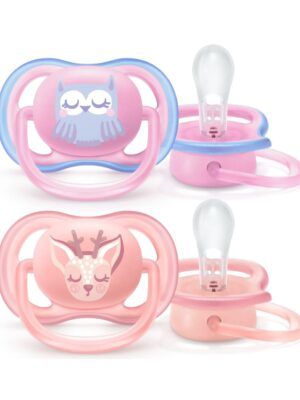 Pack 2 chupetes philips avent ultra air 0-6m rosa - animalitos del bosque - Avent