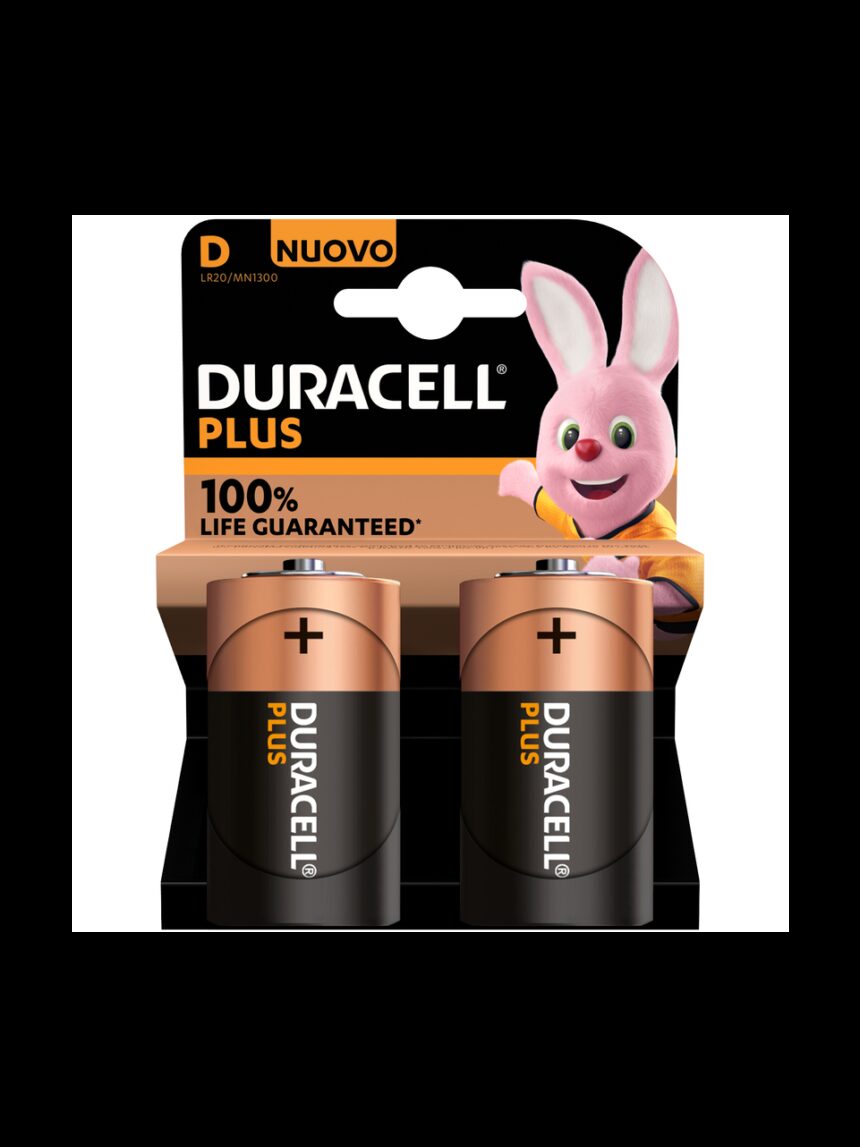 Duracell - pack 2 pilas d plus 1,5v - Duracell