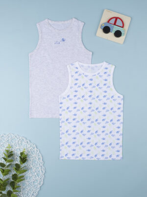 Pack 2 camisetas de tirantes "tractores" para niño - Prénatal