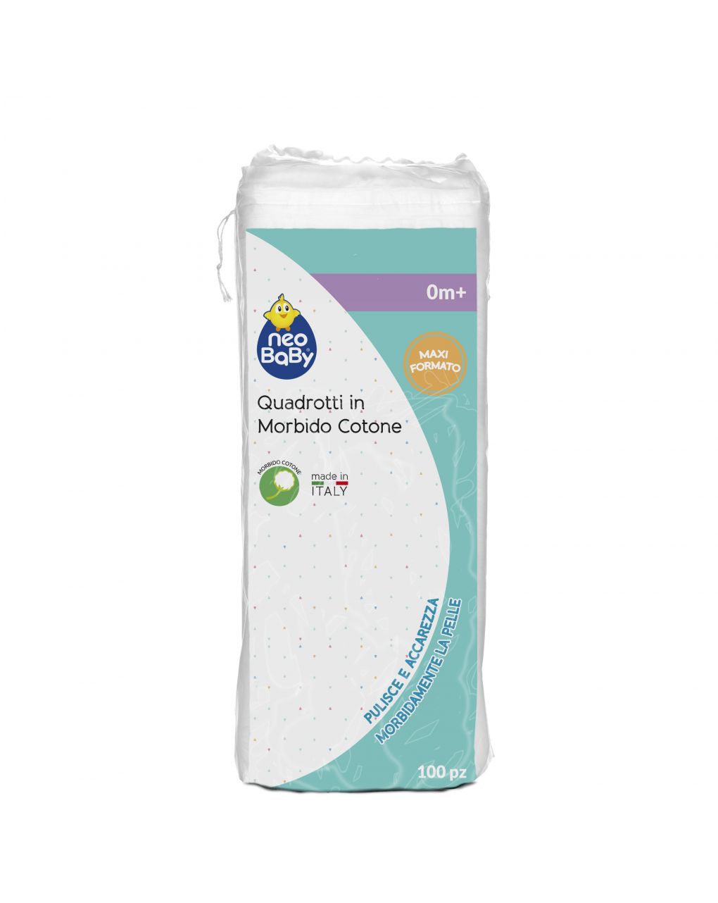 100 maxicuadrados higiénicos de algodón 100 % - Neo Baby
