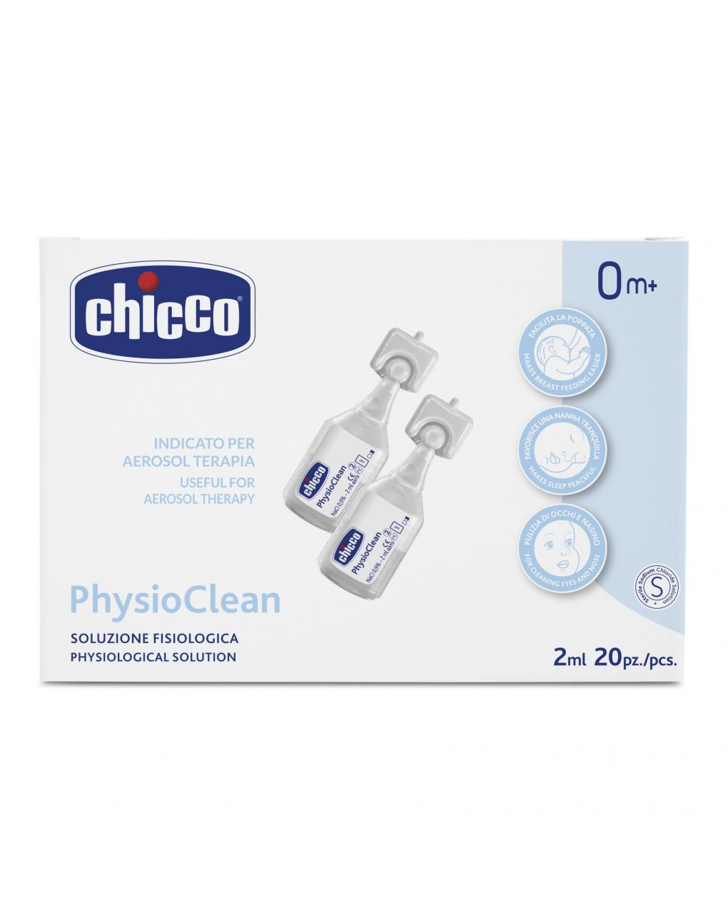 Physioclean solución fisiológica 2 ml 20 uds. - Chicco