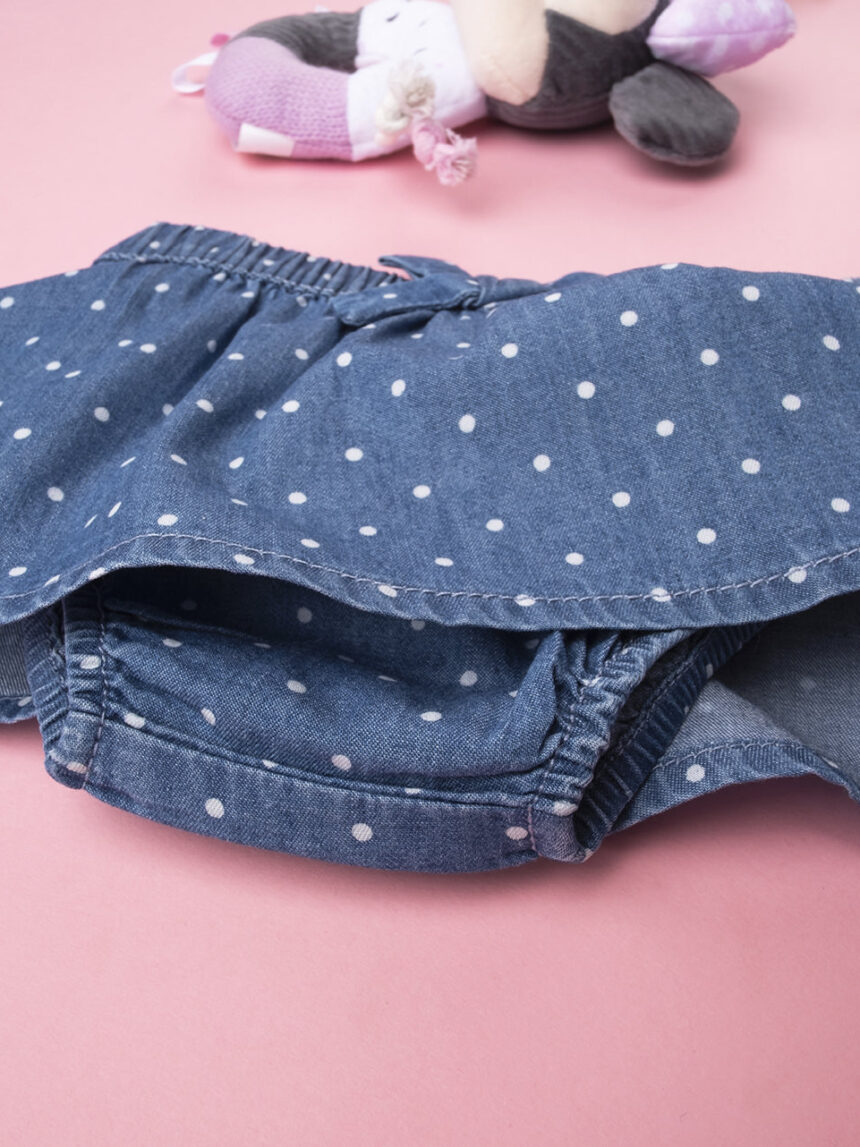 Pantalones cortos denim de lunares para niña - Prénatal