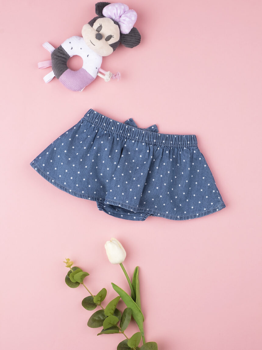 Pantalones cortos denim de lunares para niña - Prénatal
