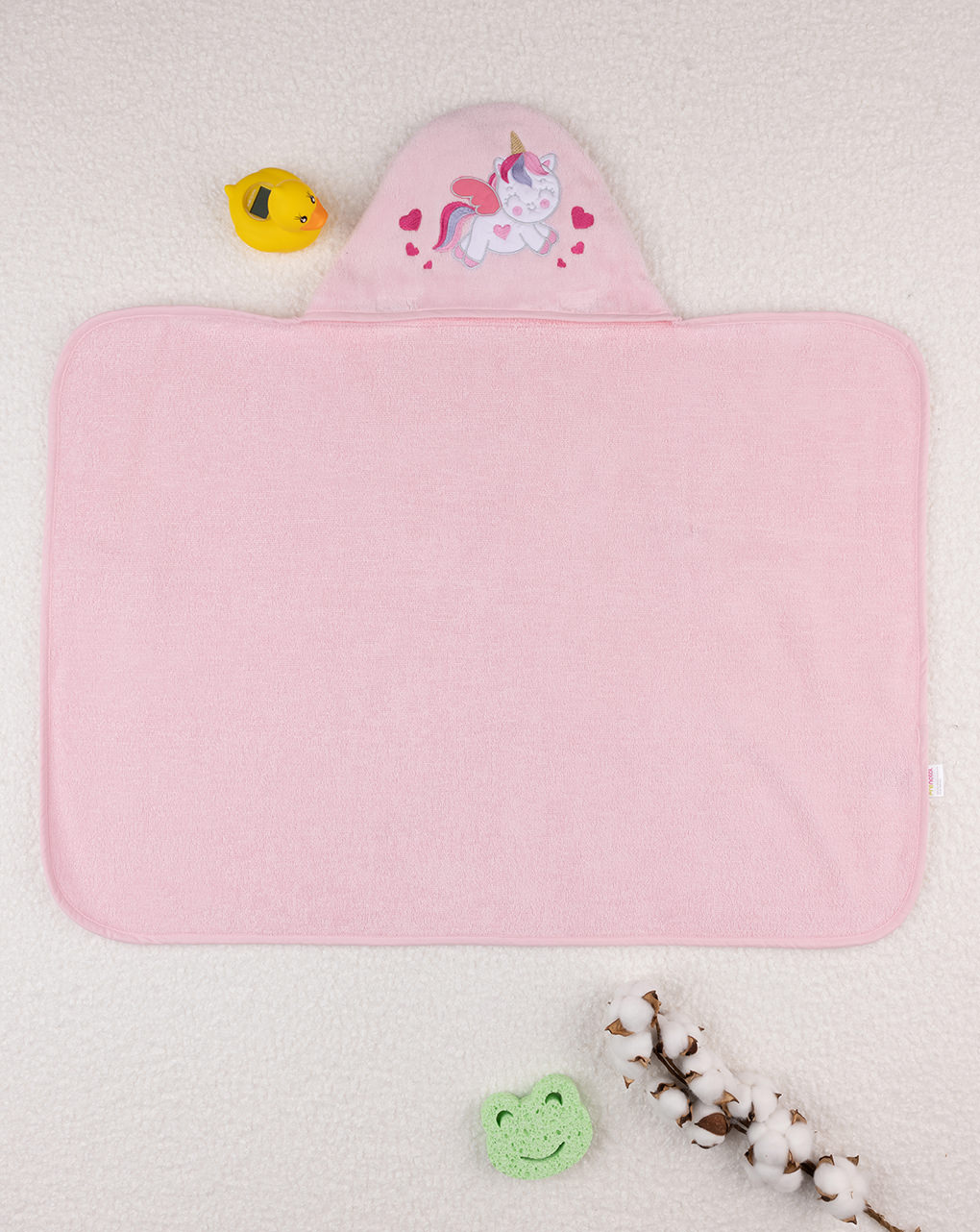 Capa baño cuadrada de rizo girl "unicornio" - Prénatal