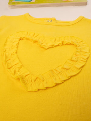 T-shirt girl "corazón" yellow - Prénatal