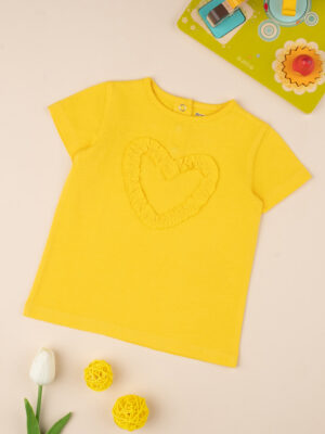 T-shirt girl "corazón" yellow - Prénatal