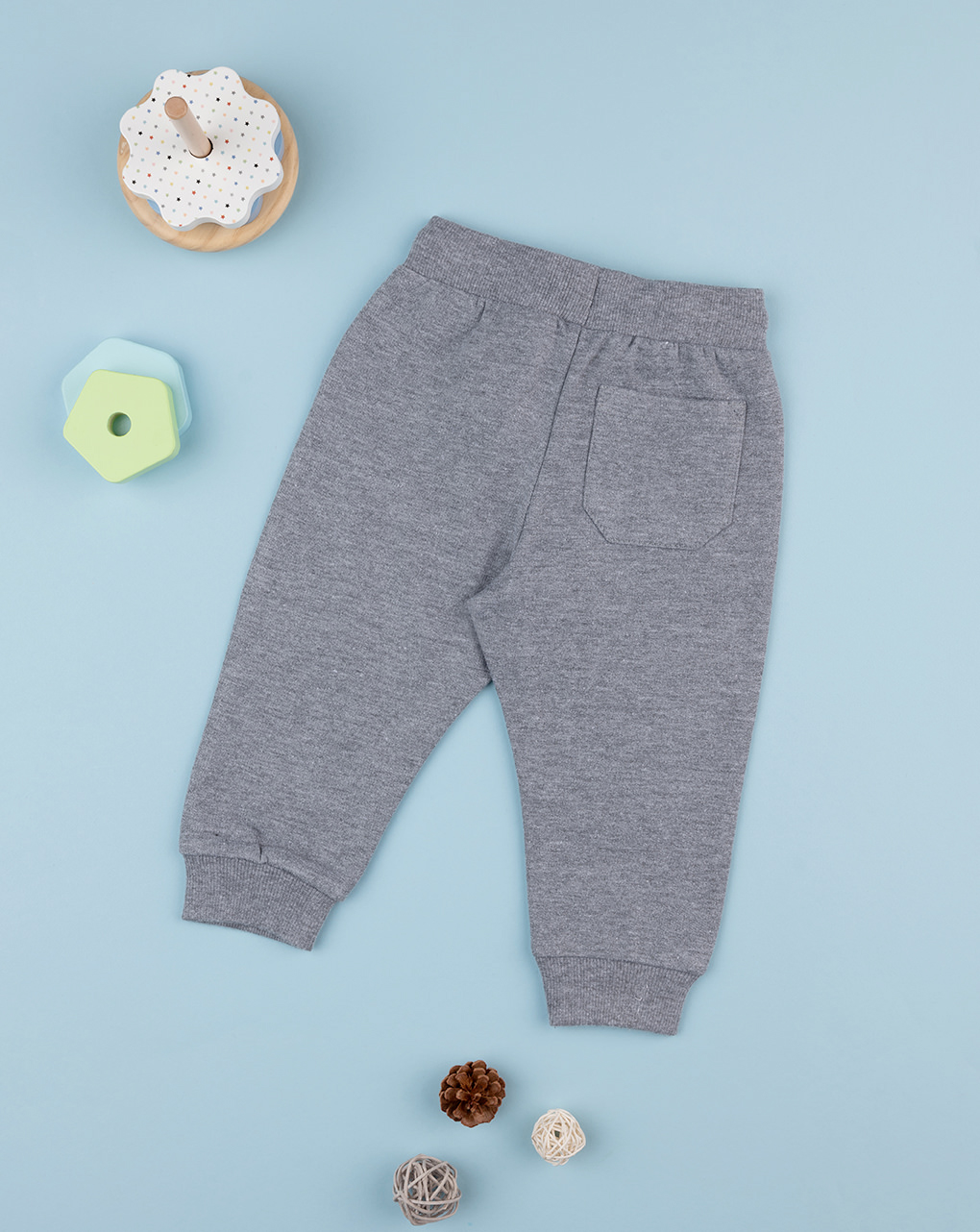 Pantalones de vellón para niños, color gris - Prénatal