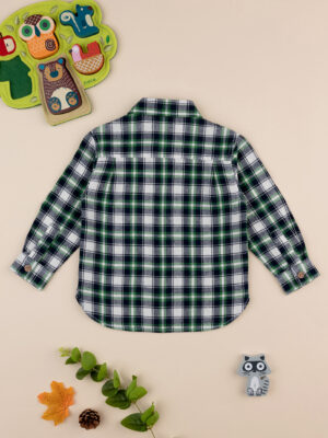 Camisa a cuadros verde de niño - Prénatal
