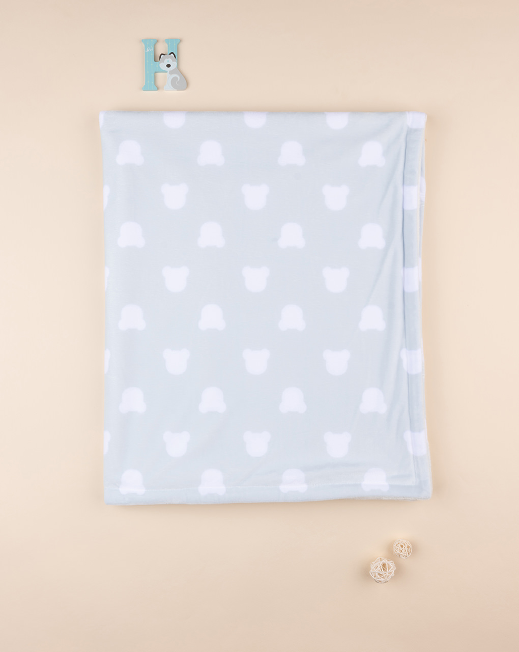 Manta de lana para bebé azul claro - Prénatal