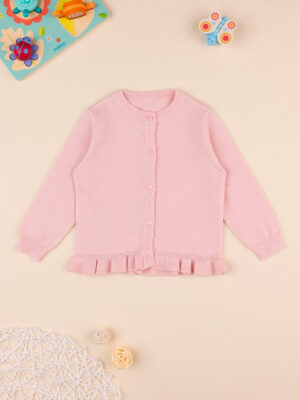 Cárdigan de tricot para niña rosa - Prénatal