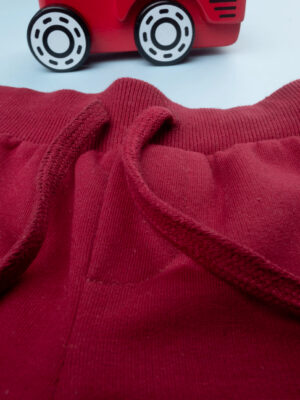 Pantalones de vellón para bebés en color burdeos - Prénatal