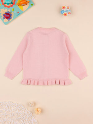 Cárdigan de tricot para niña rosa - Prénatal
