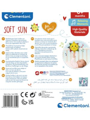 Baby clementoni - peluche musical soft sun - Baby Clementoni