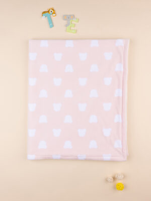 Manta de lana rosa para bebé niña - Prénatal