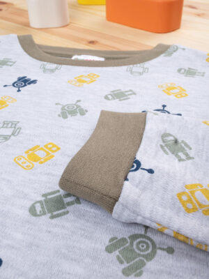 Pijama verde de bebé "robot - Prénatal