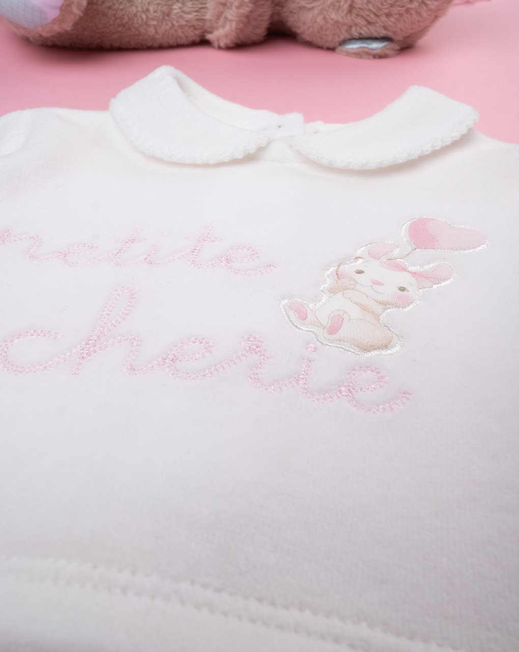 Pelele de chenilla para bebé niña 'conejito - Prénatal
