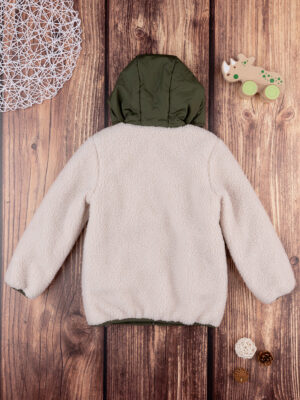 Chaqueta de bebé verde y blanca - Prénatal