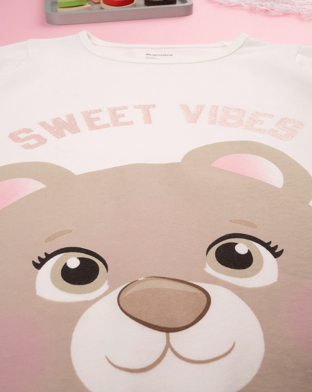 Camiseta "sweet vibes" bimba panna - Prénatal