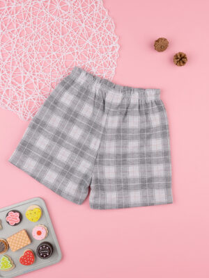 Pantalones cortos de niña punto milano gris - Prénatal
