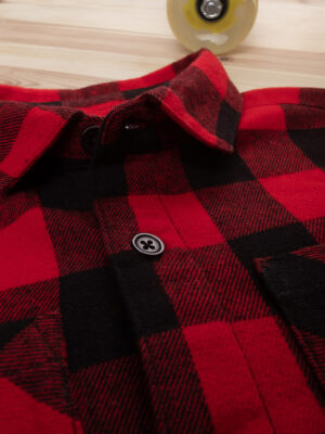 Camisa de cuadros rojos y negros - Prénatal