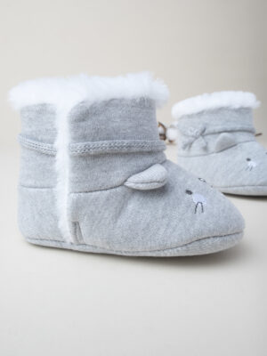 Botas de niña de tricot gris 'cat' - Prénatal