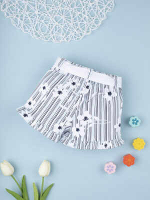 Pantalones cortos niña blanco y azul - Prénatal