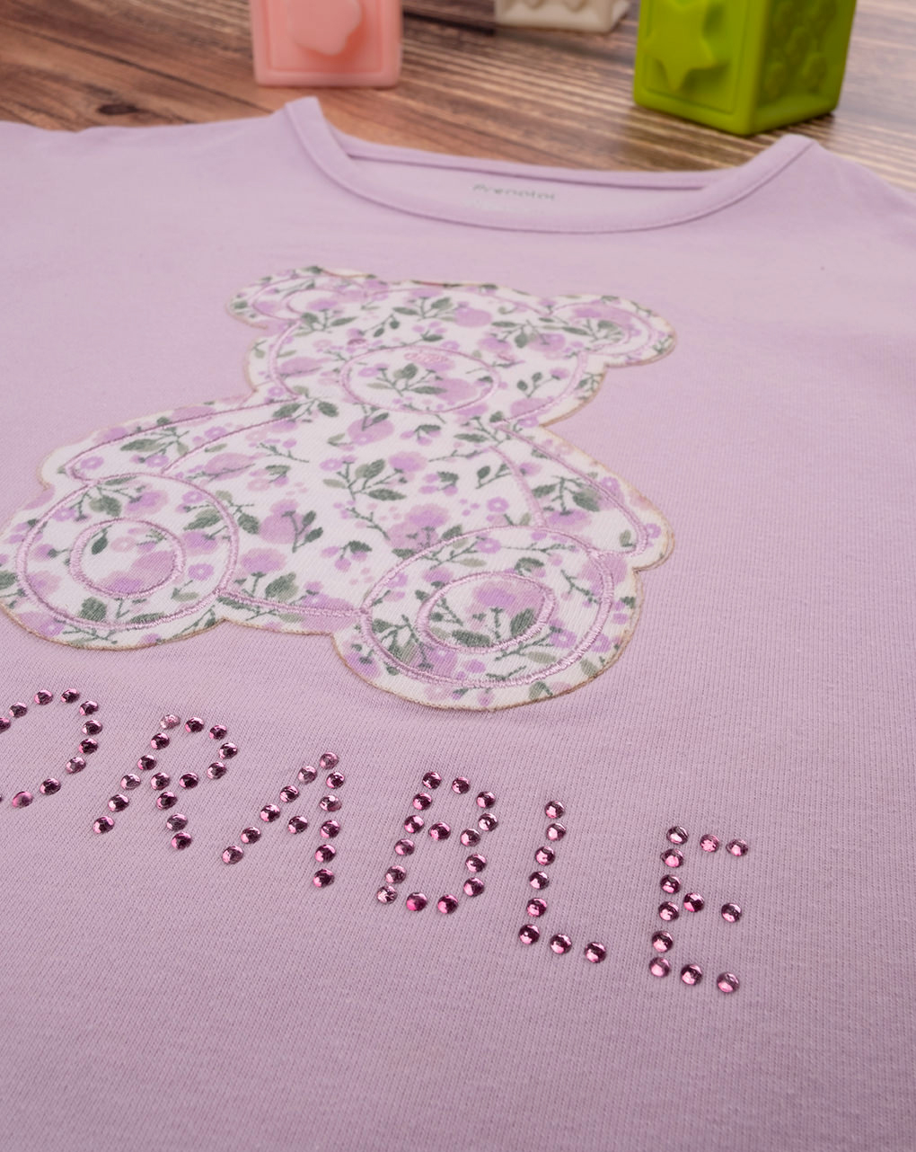 Camiseta niña lila "adorable" - Prénatal