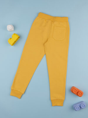 Pantalones de vellón para niños de color amarillo - Prénatal