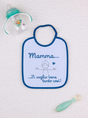 Babero azul "mamá - Prénatal