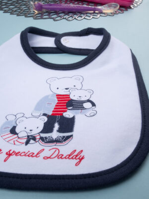 Babero azul "special daddy" para bebés - Prénatal