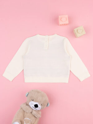 Suéter de tricot crema para niña - Prénatal